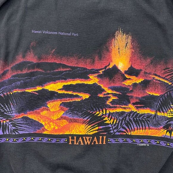 Vintage Volcanos National Park Sweatshirt Mens Medium AOP All Over Print Hawaii - Picture 3 of 8